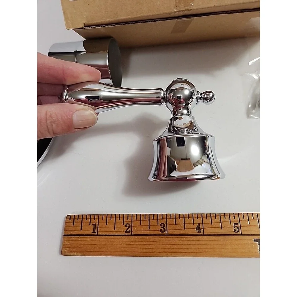 Aqueous Tub/ Shower Component Metal Teapot Handle, Chrome Escutcheon & Valve NEW